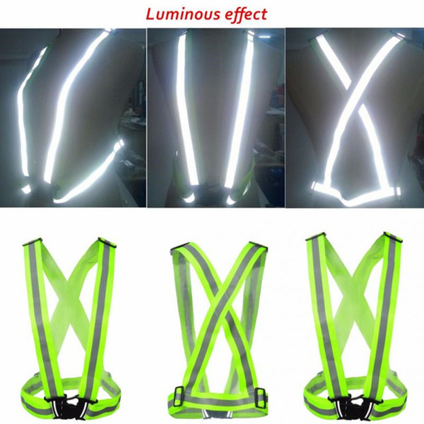2018 High Visibility Neon Safety Vest Reflective Belt Safety Vest Fit for Running Cycling Sports Outdoor Clothes