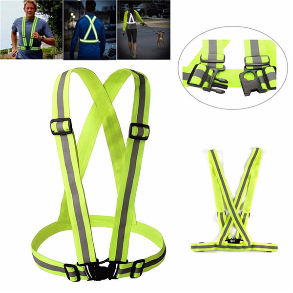 New High Visibility Safe Adjustable Reflective Vest Belt For Night Running Jogging Biking