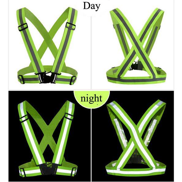 Fashionable Safety Reflective Belt Bicycle Jog Reflective Safety Clothing Visibility Safety Vest Reflective Vest Belt Fit