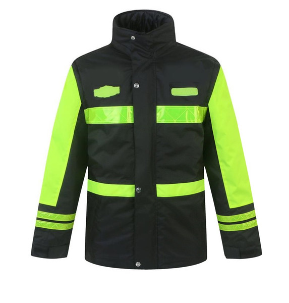 High Visibility Reflective safety clothing windproof traffic sanitation high roadway reflective thicken cotton clothing