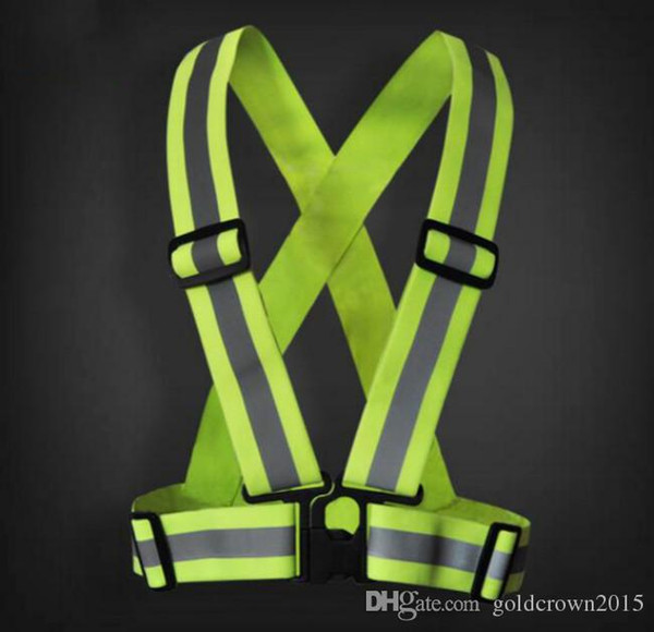 3 pieces freeshipping Wholesale Safety Clothing Reflective 3M Fabric Material Strip Tap Band Vest Jacket Sports Outdoor Gear RS-01Thickened