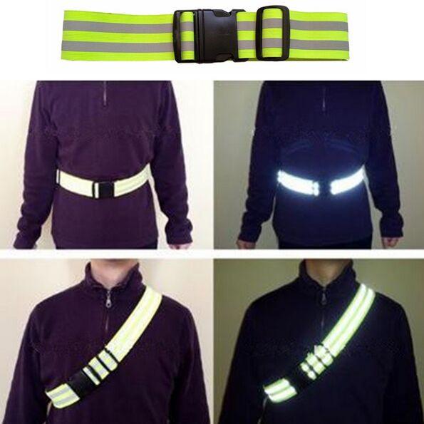 New High Visibility Elastic Safety Reflective Vest Belt Waistband , Chaleco Reflector for Night Outdoor Running Cycling Working