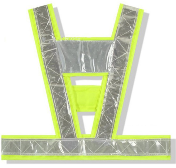New Arrival Neon Lime Yellow Reflective Vest V-Shaped Clothing High Visibility Classic Safety Belt Reflective belt LLFA
