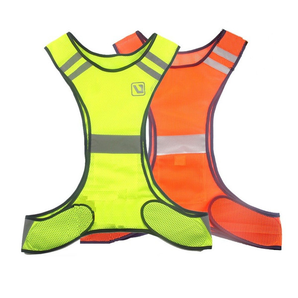 free shipping High Visibility Reflective Safety Vest Orange Yellow Fluorescent Security Clothing Gear Supplies for Night Work Running Riding