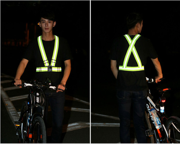 High Visibility Unisex Outdoor Safety Vest Reflective Belt Safety Vest Fit For Running Cycling Sports Outdoor Clothes