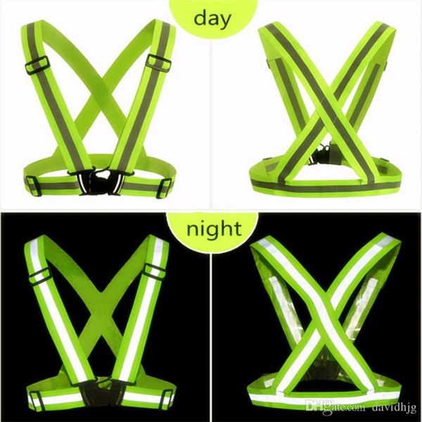 Unisex Safety High Visibility reflection vest Waistcoat Outdoor Running Cycling Vest Harness Reflective Belt Safety Jacket