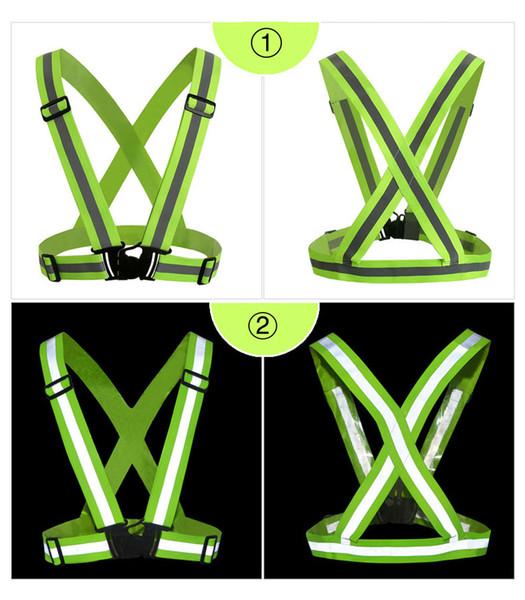 Hot 360 Degrees High Visibility Neon Safety Vest Reflective Belt Safety Vest Fit for Running Cycling Sports Outdoor Clothes free shipping