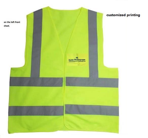 Customized print Reflective Safety Clothing Worker Clean sanitation highway road traffic reflective warning vest high light reflective vests