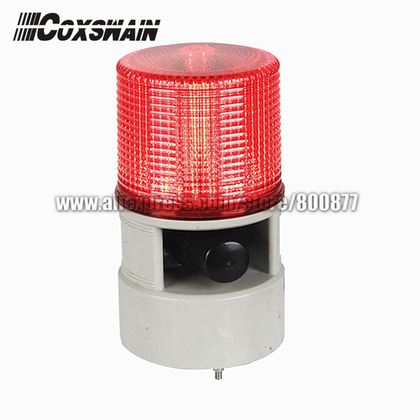 LED Alarm beacon light with 20W Siren Speaker, DC12/24V, AC220V, 4 flash patterns, 7 sounds, watherproof, PC lens (TBD-S125DL)