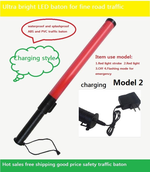 54CM Rechargeable Style Outdoor Safety LED Traffic Baton Safety Signal Warning Flashing Wand ref baton