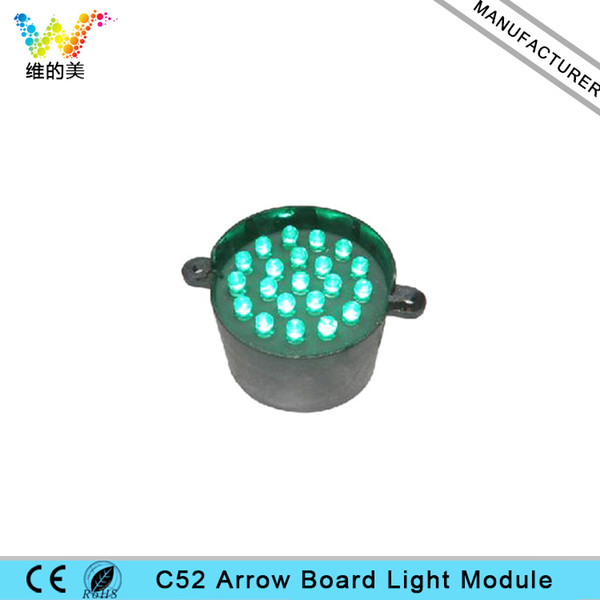 C52 Waterproof LED Arrow Board Sign Pixel Cluster Module Green