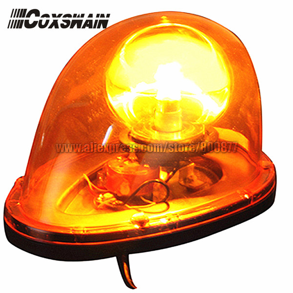 Coxswain Amber Rotator Beacon for enginer car, Magnetic Install, waterproof, DC12/24V, PC lens, Emergency Warning light (D212)