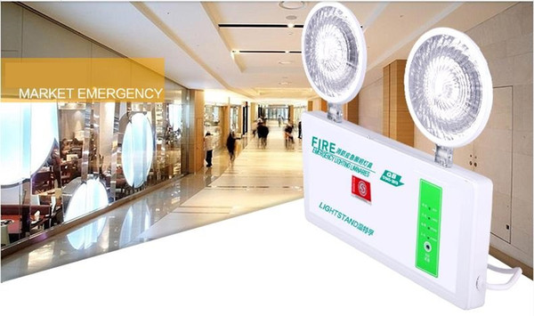 Engineering style Double heads fire emergency light isointernational led charge lamp lighting evacuation indicator