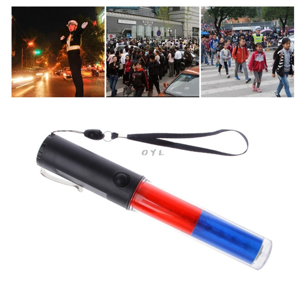 Powerful LED Plastic Traffic Wand Torch 4 Modes Flash