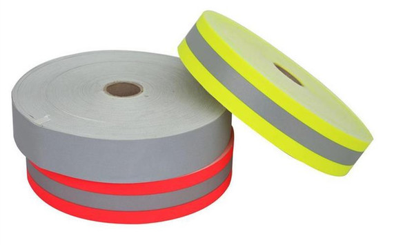 5cm Flame retardant Cotton Rescue and fire fighting road traffic warning fluorescent reflective ribbon reflective warning safety tape