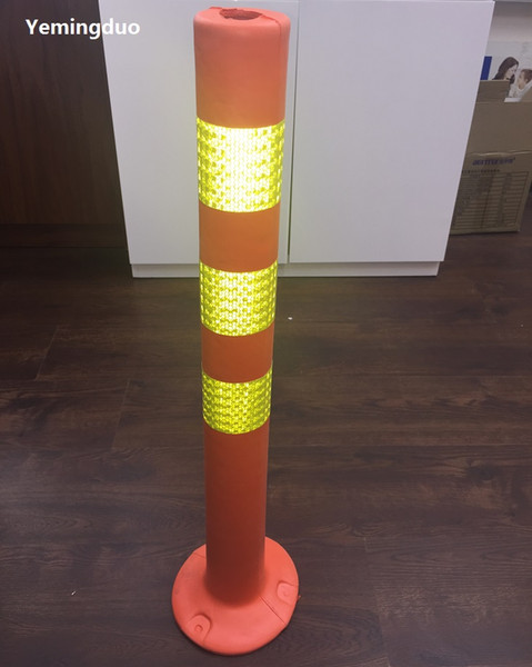45cm/70cm/75cm High Reflective Safety Standing Pillars Warning Reflective Plastic Road Sign Reflector Cylinder