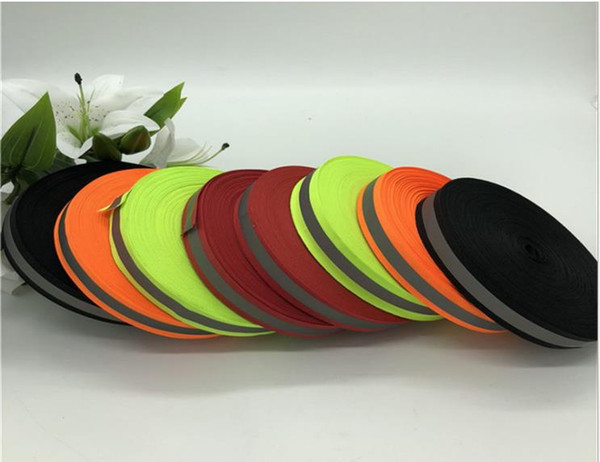 2.5*0.8CM Wide High Visibility Reflective Polyester Webbing For Clothing Shoes Bag Fluorescent Warning Safety Relection Of Light Webbing
