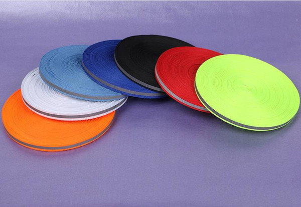 2*0.8CM Wide High Hlight Reflective Polyester Webbing Fluorescent Warning Safety Relection Of Light Webbing Road Traffic Reflective Tape