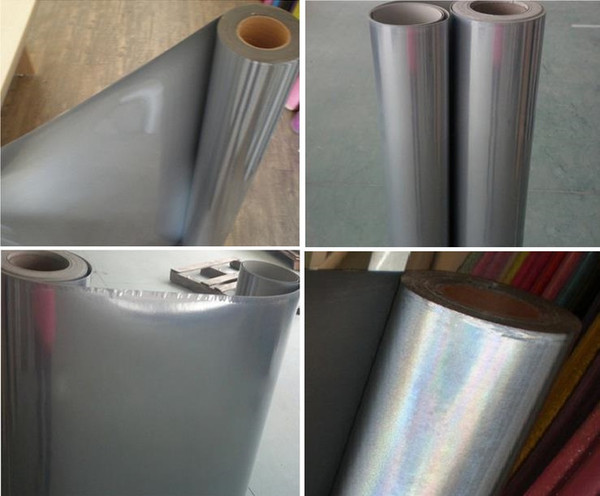 1M*50M High visibility Radio hi-frequency heat cutting transfer reflective warning traffic signal PVC film for garment bag shoes