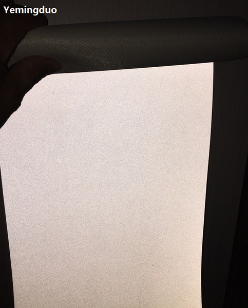 Road Traffic Signal Safety Warning Fabric High visibility reflective PVC finished leather auxiliary material for Shoes clothing bag