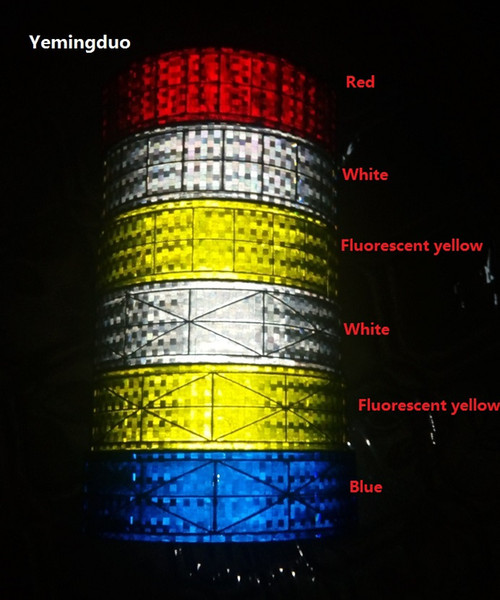 5cm*50m High visibility flashing small square PVC reflective warning tape sewing for clothing
