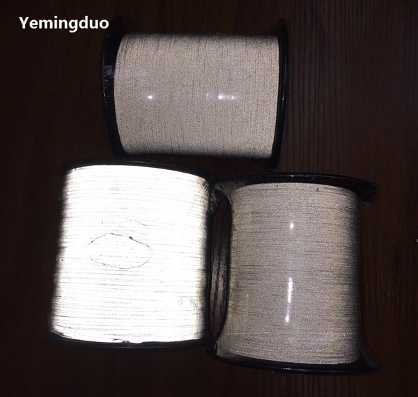 0.5mm,1.0mm,2.0mm high visibility reflective thread high light brightness one side/ two- side reflective effection Reflective Sewing Notions
