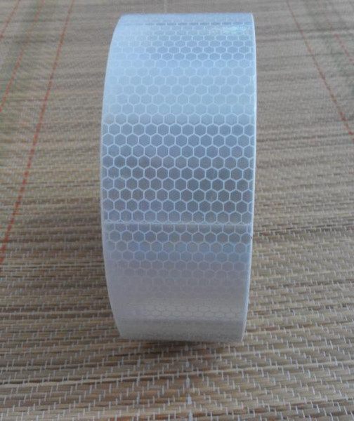 Self-adhesive 5cm*50m High visibility truck car motorcycle van traffic signal reflective sticker tape white and red reflective warning tape