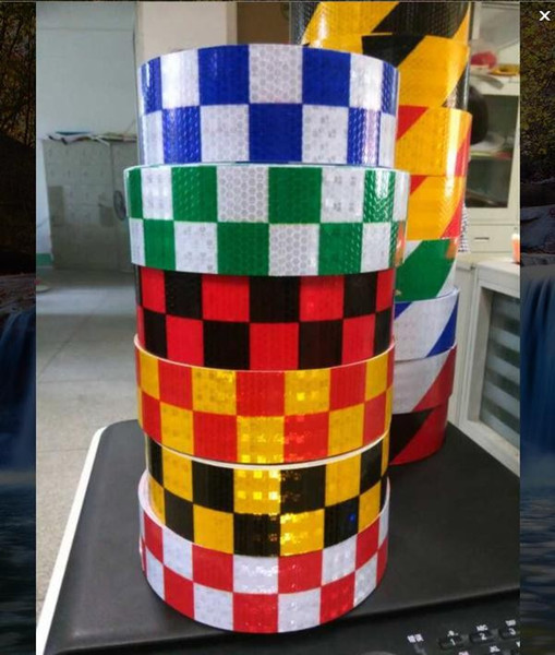 Customized printing Double color small square truck car motorcycle van traffic signal reflective sticker reflective warning tape
