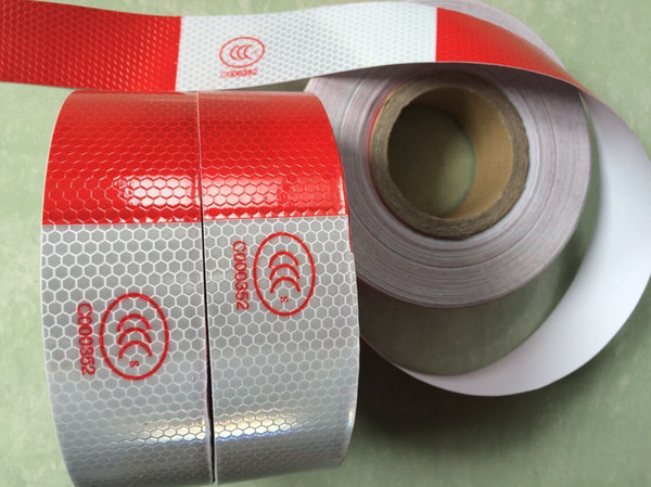 High visibility truck car motorcycle van traffic signal reflective sticker tape white and red reflective warning tape