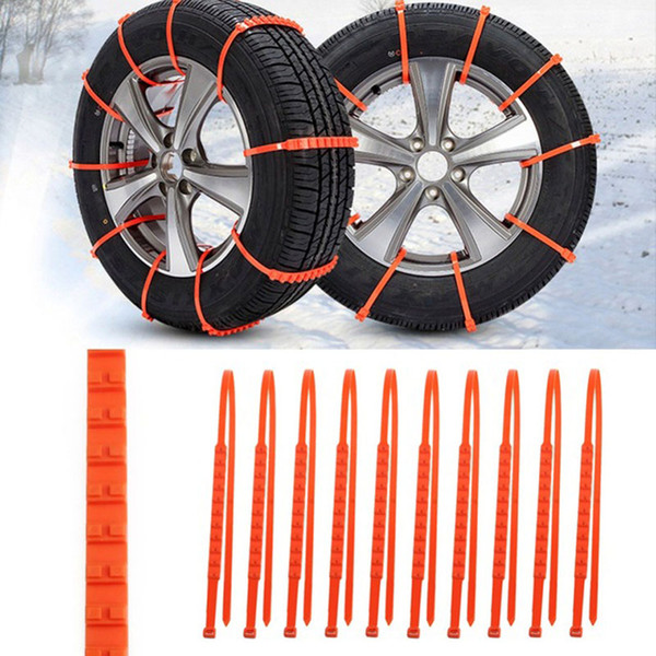 10pcs/Set Car Universal Mini Plastic Winter Tyres wheels Snow Chains For Cars/Suv Car-Styling Anti-Skid Autocross Outdoor ZJ0193