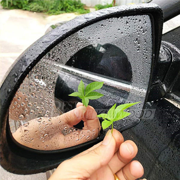 2pcs Rainproof Car Rearview Mirror Film Waterproof Protective Sticker Window Anti-fog Anti-glare Anti-scratch Membrane Replacement free DHL