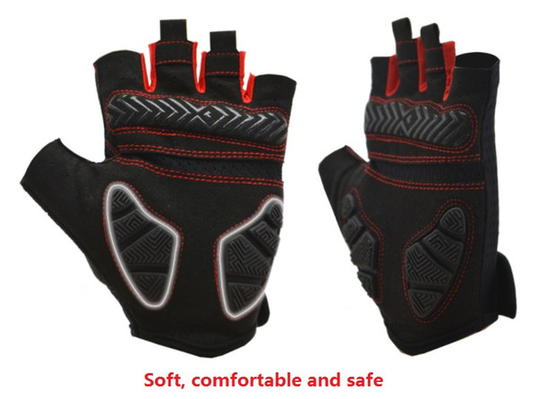 Silicone Protective Gloves Self-propelled Bicycle Motorcycle Riding Outdoor Roller Skating Sports Half Finger Spring/Summer Autumn Season Me