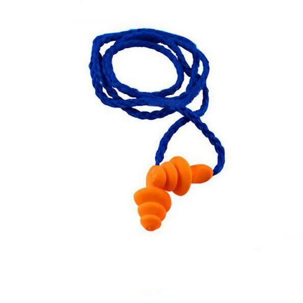 10Pcs Soft Silicone Corded Ear Plugs ears Protector Reusable Hearing Protection Noise Reduction Earplugs for sleep study travel running