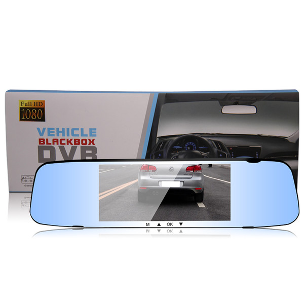 Dual Cameras HD 1080P X10 Car DVR Vehicle Dash Camera Video Recorder Tachograph Touchscreen Rear-view Mirror Car DVRs