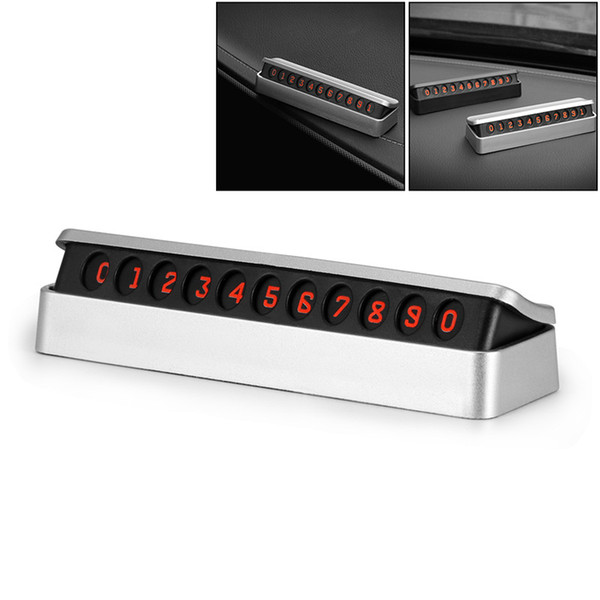 Car Temporary Parking Card Drawer Plate Style Car-Styling Easy Mobile Phone Number Card Rocker Switch Car Sticker Replace