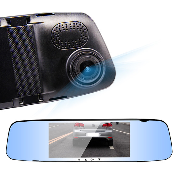 touch screen rearview mirror HD dual camera double recording new X10 driving recorder 1080p seamless loop recording