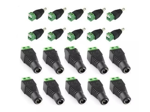 100% new CCTV Camera adapter 2.1mm*5.5mm Male & Female DC Power Jack Adapter Connector Plug camera connector