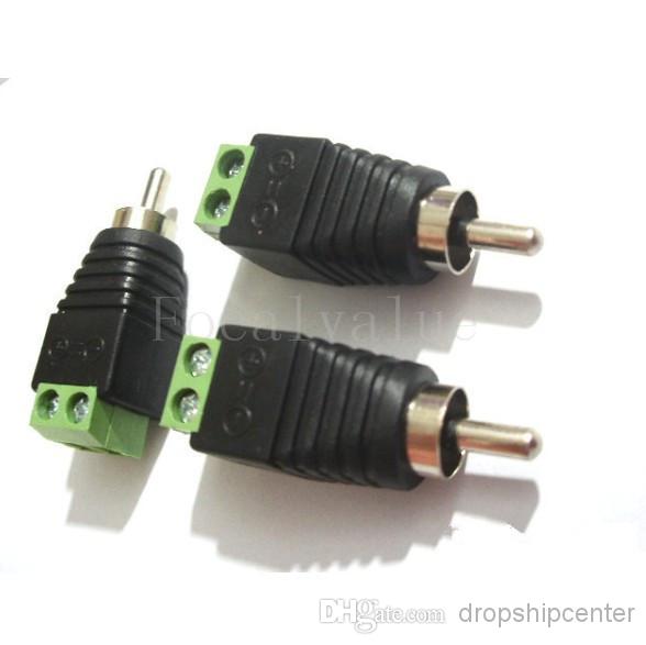 Terminal Block To RCA Male For TV Video Adapter Cinch Connector Connectors Free Shipping