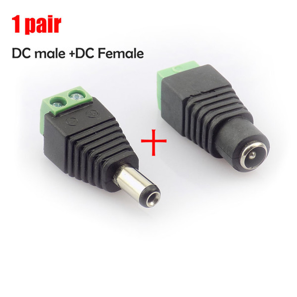 2.1x5.5 mm DC Male + Female plug Connector power supply jack adapter BNC for CCTV camera LED strip lamp lighting light