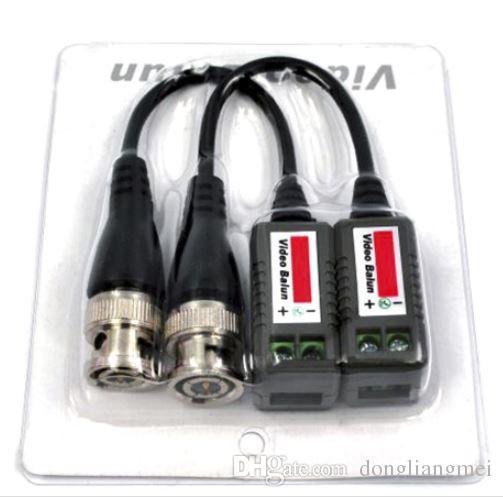 high quality factory price 2pc=1pair BNC UTP CAT5 Video Balun Transceiver Cable FOR Camera CCTV with retail packing 07T