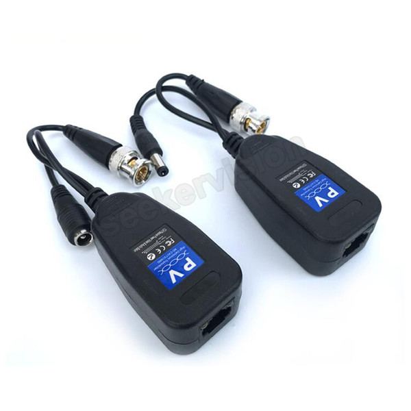 50pairs/lot HD DC Passive Coaxial Cat5 BNC Connector Twisted Accessories Transceiver BNC UTP CCTV Video Balun for HD AHD TVI CVI CVBS Camera