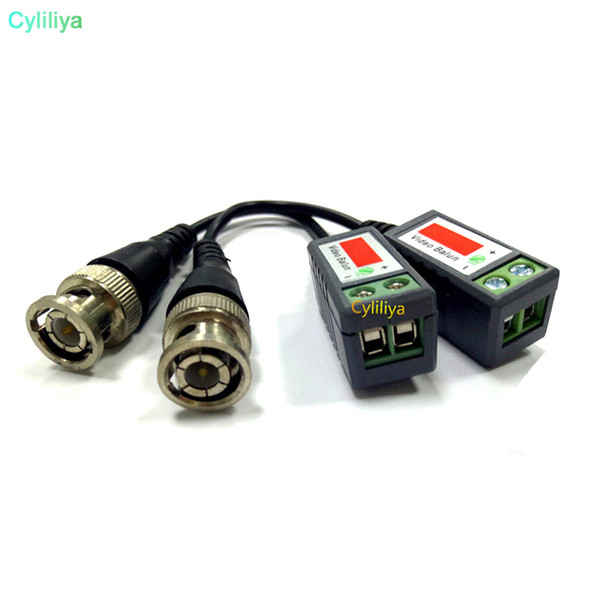 BNC CAT5 Video Balun Transceiver Cable for Camera CCTV Passive twisted pair transmission surveillance camera accessories equp with Package