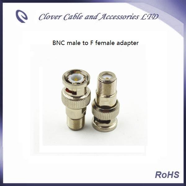 Good Quality and Free Shipping 50PCS/Lot BNC male to F female CATV Connector BNC adapter