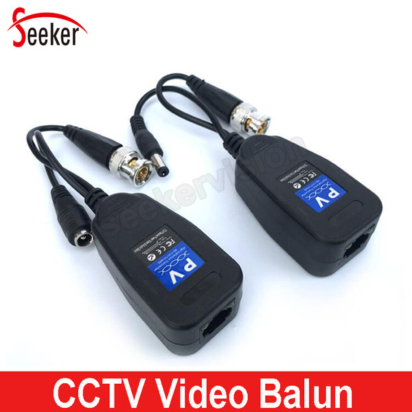 10 pairs/lot CCTV Security Twisted Video Balun Coaxial Passive Adapter Transceiver CAT5 to RJ45 for HD Analog Cameras AHD CVI TVI Camera