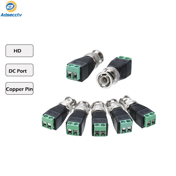 Coax CAT5 To Camera CCTV BNC Video Balun Connector Cable Adapter DC connector CCTV Security Accessories