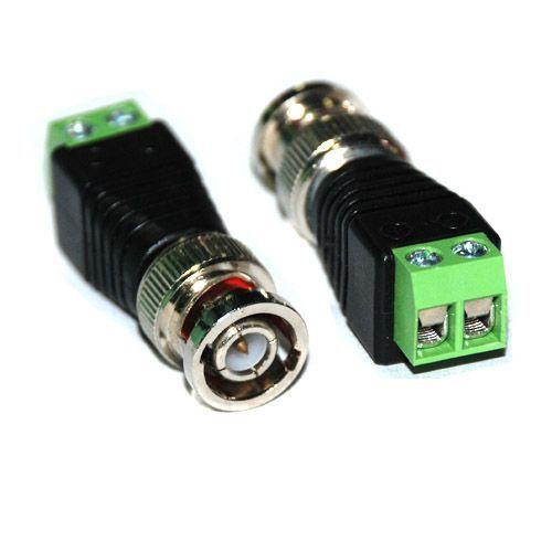 CAT5 UTP to BNC Mini Coaxial Coax Video Balun Connector power Adapter CCTV Security ip camera system