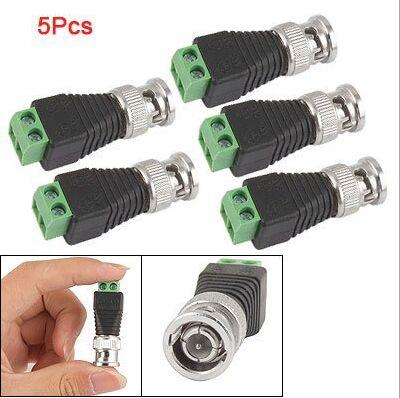 Hot Coax CAT5 To Camera CCTV Video AV Balun BNC plug Video Balun Connector Adapter Free shipping