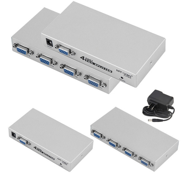 4 Port VGA Video Splitter HD 1 input to 4 Output Distributor with 150MHZ 1920*1440 Divider for PC LCD DVD