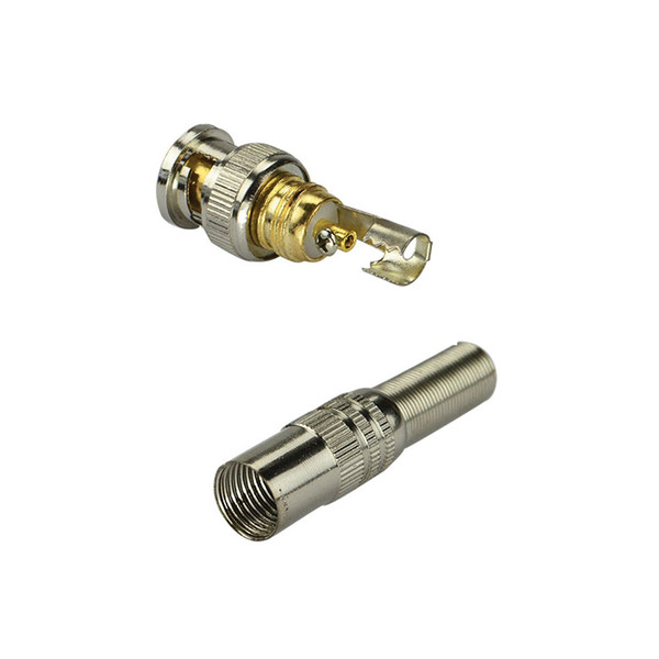 hot selling metal alloy CCTV accessories Free welding Coaxial CCTV Camera system Twist Spring BNC Connector