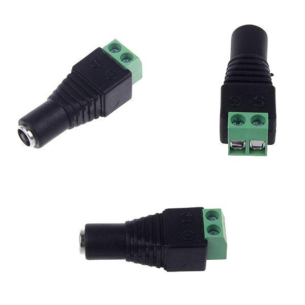 DC 5.5 x 2.1mm Power Female Jack Adapter Cable Plug Connector for CCTV / LED LED UTP Balun Connectors bnc 2.1mm X 5.5mm 500pcs